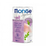 Monge Supreme Sterilised Konservtoit kassidele tuunikala ja roheliste ubadega, 80 g
