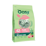 Oasy Original Adult Medium/Large sausas pa&scaron;aras su kiauliena &scaron;unims, 10 kg