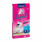 Vitakraft vedel suupiste Omega 3 l&otilde;hega kassidele, 6 x 15 g