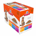 Hills Feline Adult Multipack Pouch Chicken, Ocean Fish & Beef gulja&scaron;&scaron; kassidele, 12 x 85 g