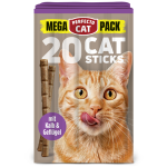 Perfecto Cat Catsticks skanėstai su ver&scaron;iena ir pauk&scaron;tiena katėms, 20 tk