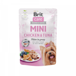 Brit Care Mini konserveeritud kana- ja tuunikalafilee v&auml;ikeste t&otilde;ugude koertele, 85 g