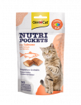 GimCat Nutri Pockets with Salmon and Omega 3&6 maiuspalad kassidele, 60 g