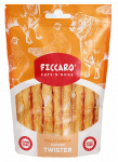 Ficcaro kana ja veiseliha keerutatud maiustused koertele ja kassidele, 100 g