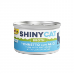 GimCat ShinyCat in Broth tuunikala ja an&scaron;oovistega kasside konserv, 70 g