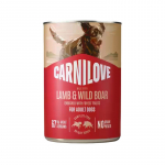 Carnilove Pat&eacute; Lamb & Wild Boar konservtoit koertele, 400 g