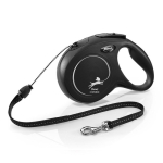 Flexi Classic Cord must automaatne koerarihm, Must, M (5 m)