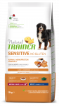 Natural Trainer Sensitive Adult Medium & Maxi Salmon kuivtoit l&otilde;hega koertele, 3 kg