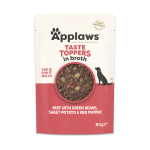 Applaws Taste Toppers sauso pa&scaron;aro pagardas su jautiena ir daržovėmis &scaron;unims, 85 g