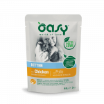 Oasy Kitten Chicken gulja&scaron;&scaron; kanaga kassipoegadele, 85 g