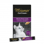 Miamor Cat Cream linnase ja juustuga maiuspalad kassidele, 6x15 g