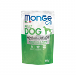 Monge Grill Dog Pouches koertele m&otilde;eldud konservid lambaliha ja k&ouml;&ouml;giviljadega, 100 g