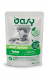 Oasy Adult Sterilized Turkey gulja&scaron;&scaron; kalkuniga steriliseeritud t&auml;iskasvanud kassidele, 85 g