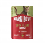 Carnilove gulja&scaron; pardiliha ja naisten&otilde;gesega kastmes kassidele, 85 g