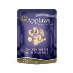 Applaws Cat Pouch in Broth konserveeritud kana ja pruun riis, 70 g