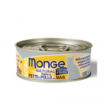 Monge Natural tuunikala, kana ja maisega kasside konservtoit, 80 g