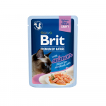 Brit Premium Delicate Salmon for Sterilized in Gravy konservs&ouml;&ouml;t kassidele, 24 x 85 g