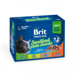 Brit Premium Sterilised Plate konservtoidu komplekt kassidele, 12 x 100 g