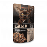 Leonardo Pulled Beef konserv lamba ja rebitud veiselihaga kassidele, 70 g
