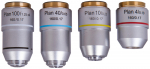 Levenhuk MED 900 Plan Achromatic Objectives Set, 4x, 10x, 40xs, 100xs (oil)