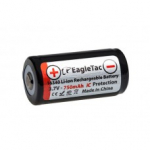 EagleTac 16340 RCR123A Li-Ion 3.7V 750mAh 1.5A akumulators ar PCB aizsardzību
