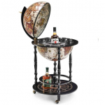 Varesmust p&otilde;randal seisev baarigloobus Zoffoli kaardiga Vulcano