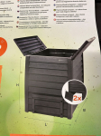 Kompostikast, must, 400 l