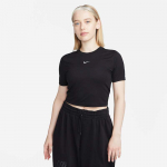 Nike WMNS Sportswear Tee Essential Slim Crop - Suurus L (FB2873-010 T-s&auml;rgid)