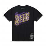 Mitchell & Ness NBA Big Face 7.0 SS Tee Los Angeles Lakers - Suurus L (BMTR5904-LALYYPPPBLCK T-s&auml;rgid)