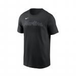 Nike MLB Men's Fuse Wordmark Cotton Tee Miami Marlines - Suurus L (N199-00A-MQM )
