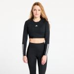 adidas Hyperglam Training Cropped Long Sleeve Long-Sleeve Top Black/ White - Suurus L (IN6773 T-s&auml;rgid)