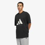 adidas Basketball T-Shirt (Gender Neutral) Black/ Off White - Suurus L (KB7560 T-s&auml;rgid)