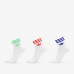 adidas 3S Ankle S 3-Pack White/ Lucid Blue/ Scrgrn - Suurus L (JV7439 Sokid)