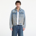 OBEY Base Trucker Jacket Heavy Vintage Light Indigo - Suurus L (121800615-HVLI Joped)