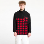 Urban Classics Patterned Polar Fleece Track Jacket Black/ Red - Suurus L (TB3802 Black/ Red Džemprid)