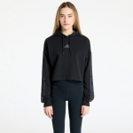 adidas Essentials 3 Stripes Print French Terry Hoodie Black - Suurus L (JC6244 Džemprid)