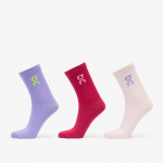 On Logo Sock High 3-Pack Orchid/ Comet - Suurus L (2UF10313891 Sokid)