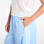 adidas Originals Satin Wide Leg Tracksuit Bottoms Ruffle 3-Stripes Clear Sky - Suurus L (KC8814 P&uuml;ksid)