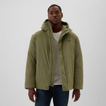 GAP Hooded Logo Parka Olive Night - Suurus L (544661-01 Joped)