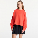 Nike 24.7 ImpossiblySoft Women's Dri-FIT Oversized Crew-Neck Top Lt Crimson/ University Red - Suurus L (HQ8193-696 Džemprid)