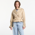 GUESS Fatou Crop Trench Jacket Safari Tan - Suurus L (W6GL21W1954-A117 Joped)