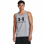 Under Armour Sportstyle Logo Tank Steel Light Heather - Suurus L (1329589-036 T-s&auml;rgid)