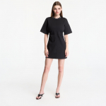 Sukienka Calvin Klein Jeans Ss Logo Rib Interlock T-Shirt Dress Black - Suurus L (LV047G251G UB1 Kleidid)