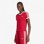 adidas Pinstripe Short Sleeve Slim Tee Team Victory Red/ White/ Team Victory Red - Suurus L (KS9993 T-s&auml;rgid)