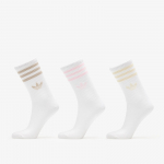 adidas 3-Stripes Crew Socks 3-Pack Wonder White/ Clear Pink/ Wonder Beige - Suurus L (KX2783 Sokid)