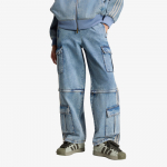 adidas Mid Rise 2-in-1 Denim Pant Worn Blue Denim - Suurus L (KQ6479 P&uuml;ksid)