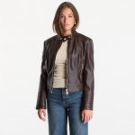 GUESS Marlene Caribou Pu Moto Jacket Chocco Brown - Suurus L (W6YL25W2914-A14Z Joped)