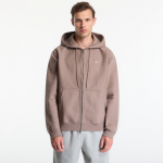 Nike Solo Swoosh Men's Full-Zip Fleece Hoodie Mink Brown/ Mink Brown/ White - Suurus L (HV1084-214 Džemprid)