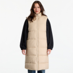 puchowa Urban Classics Ladies Long Puffer Vest Wet Sand - Suurus L (TB6066-04732 Joped)