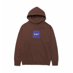 HUF Essentials Box Logo Hoodie Brown - Suurus M (PF00465-BROWN Džemprid)